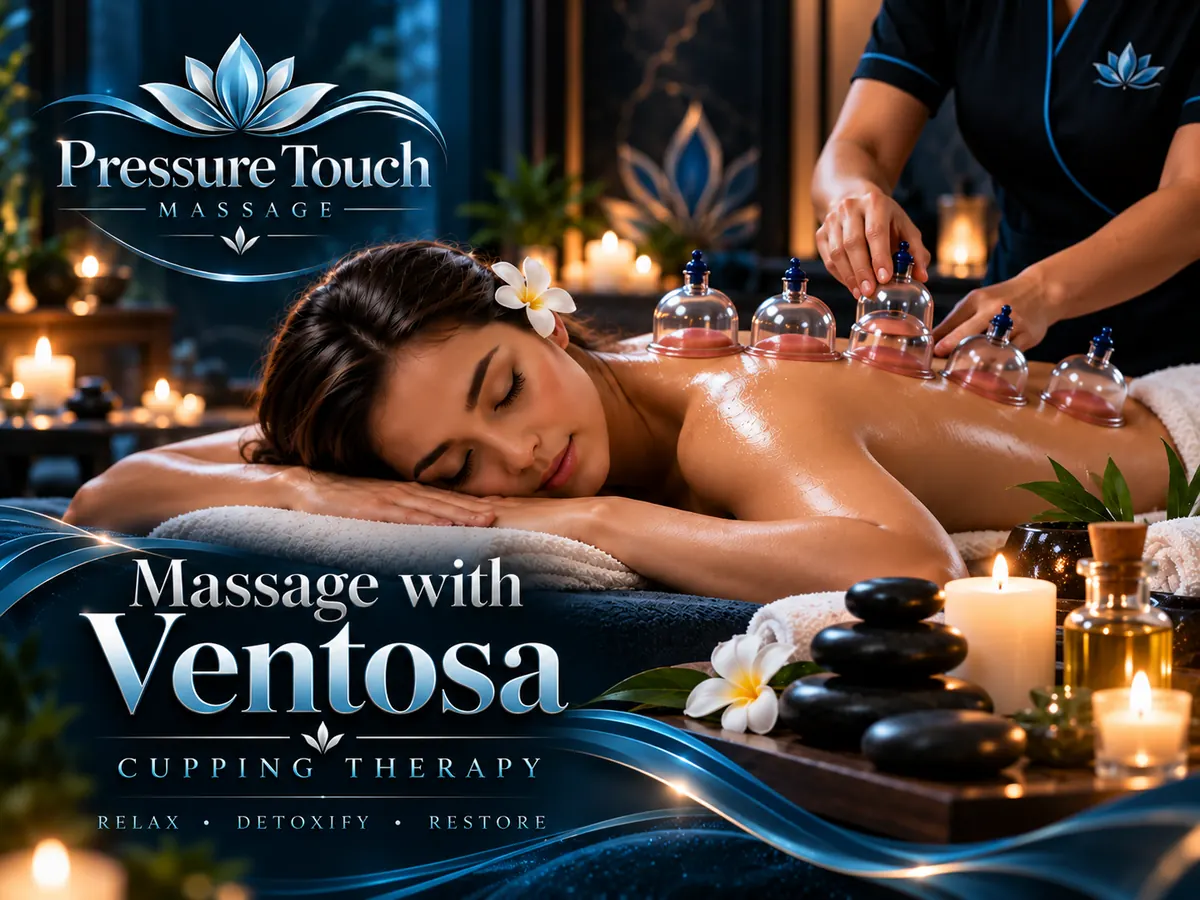 Massage with Ventosa massage treatment at Pressure Touch Massage